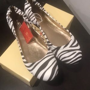 Zebra ballet flats sz11